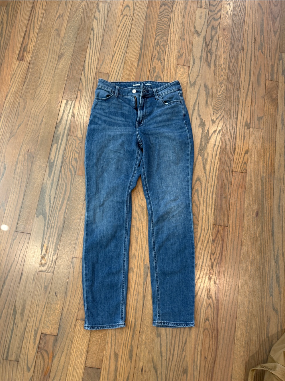 Old Navy Blue Denim High-Rise Straight Jeans